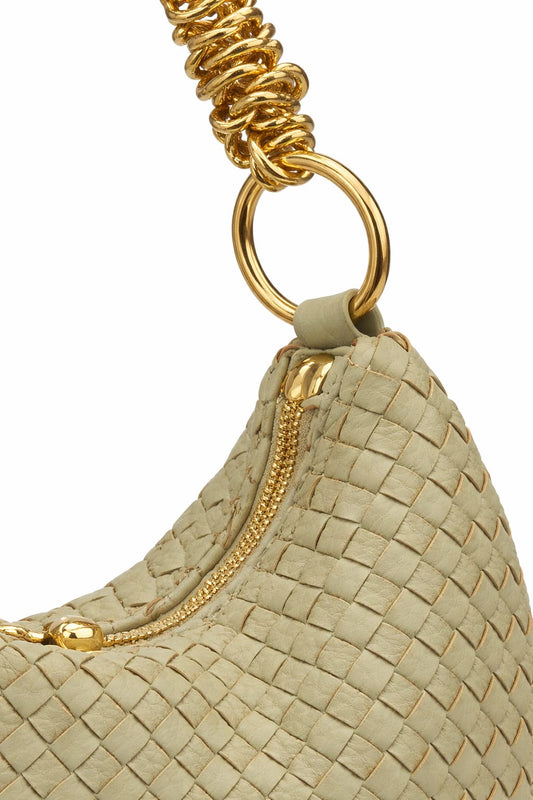 Borsa Sage Intreccio - Manico Dorato