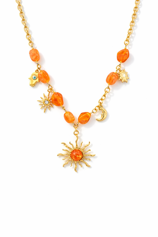 Collana Aura Doré – Arancio / Bianco