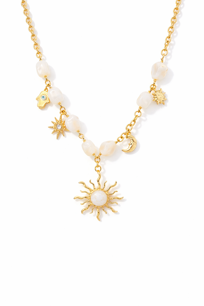 Collana Aura Doré – Arancio / Bianco