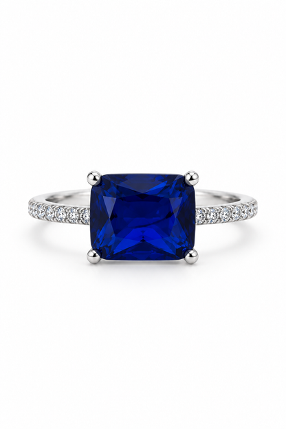 Anello Zaffiro Royal in argento, vista frontale