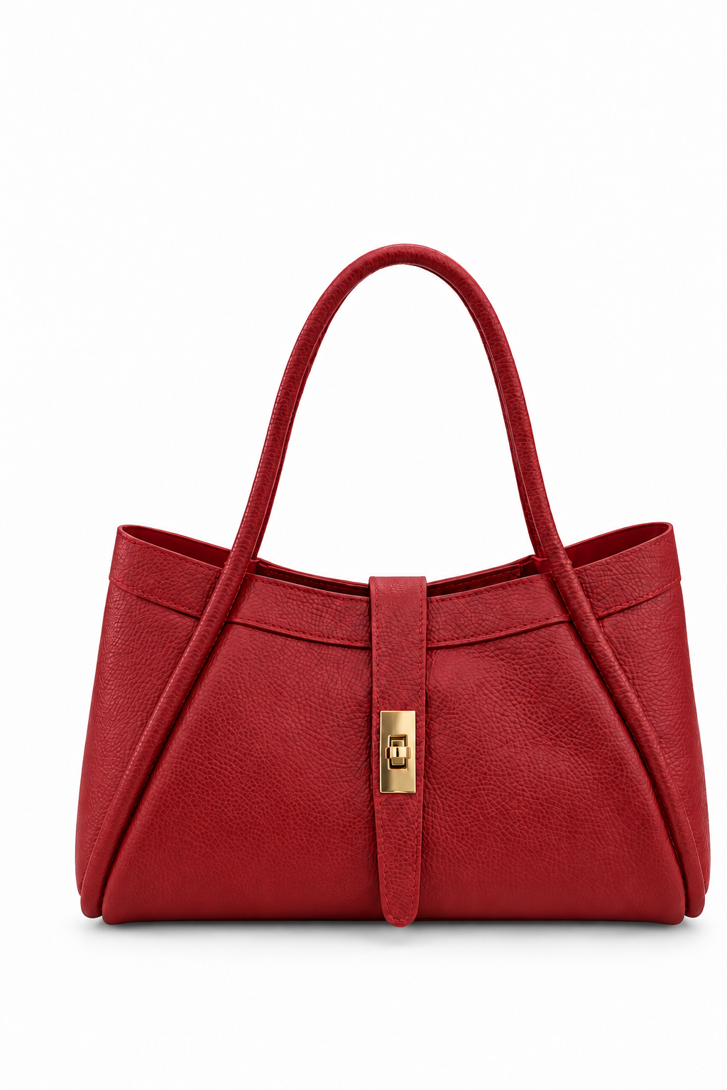 Borsa Rubino Éclat in pelle rossa con chiusura a girello